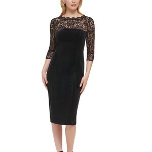 Eliza J Elegant Black Lace Dress size 16
